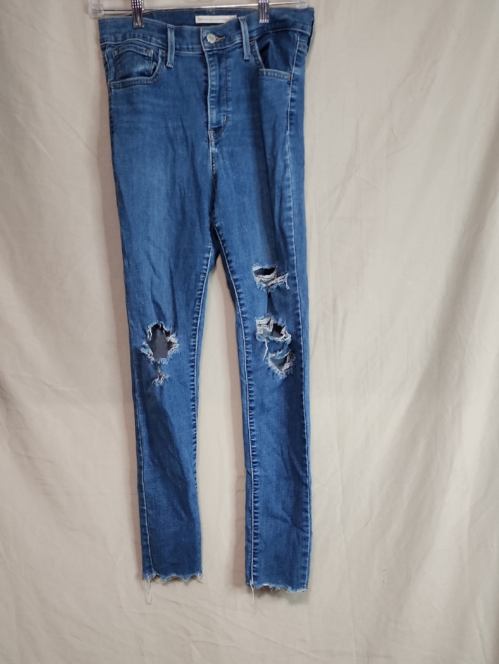 Levi's Medium Blue Distressed Skinny Jeans